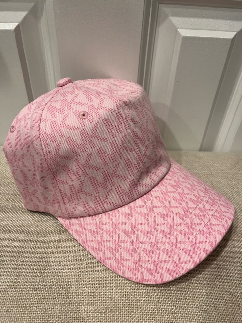 NWT Michael Kors Women's Pink MK Monogram Baseball Hat - Picture 3 of 4